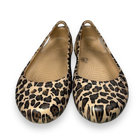 Crocs Kadee Leopard Print Slip-on Comfort Shoes Women's 5 - Picture 3 of 11